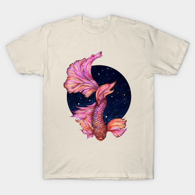 Rainbow Waters - The Betta Fish T-Shirt by ECMazur